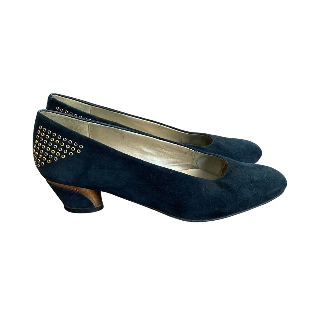 Vintage Black Suede Sesto Meucci Pumps